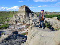Riley really enjoyed exploring the Hoodoos and eroded landscape of Dinosaur Provincial Park.