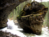 Johnston Canyon is very beautiful especially when the meltwater from the mountains gives the creek a boost. This is a seldom seen spot below the popular trail.
