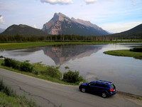 This is not your typical photo of the Vermillion Lakes with Mount Rundle in the background.