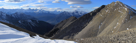 The panorama from the ridge south of Boundary is just as beautiful as the summit view.