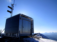 This ugly enclosure is a brand new edition on the east summit. I think it is a weather station.