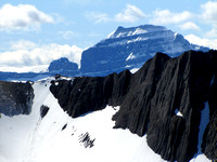 Mount Saskatchewan is unmistakeable with its one of a kind shape.