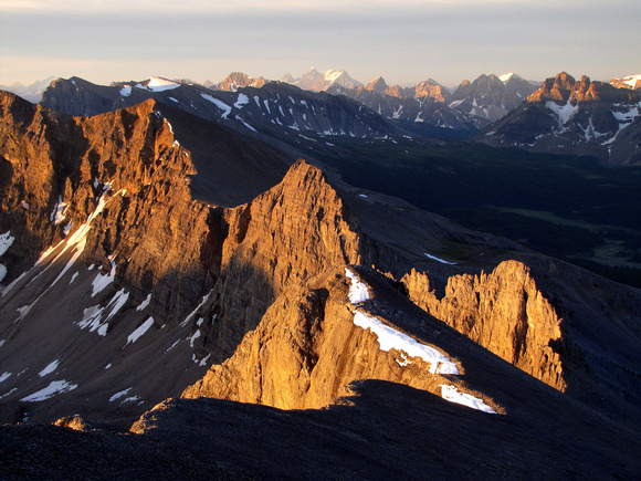 This is a sunrise as seen from my bivy site atop an unnamed peak in Mount Assiniboine Provincial Park.