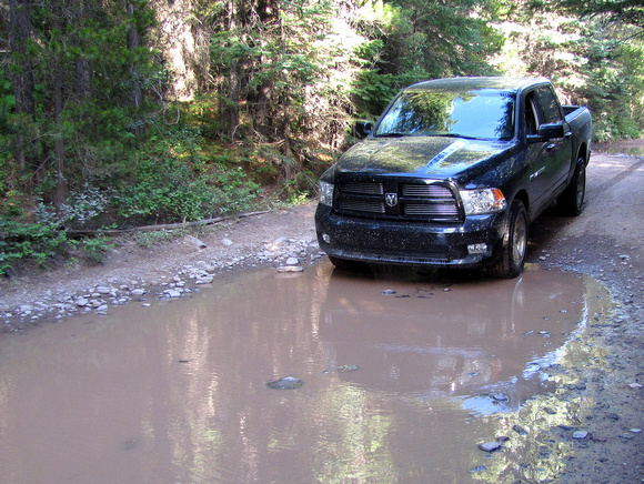 My poor truck took some abuse with countless giant mud puddles and numerous steep creek bed crossings. By this point I hadn't seen another person for over 32 hours.