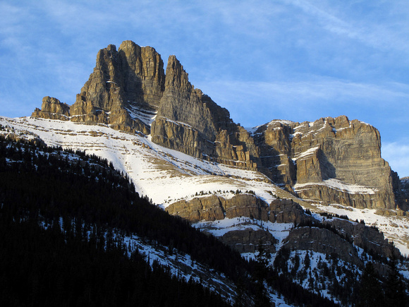 I have always though that this outlier of Spreading Peak looked stunning from this angle on the Icefields Parkway.