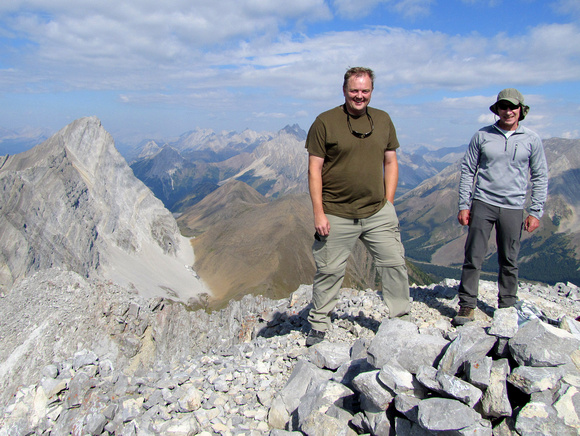 Fraser Brooks and Bob Spirko pose proudly at the summit. I had met Bob years ago at a house party, so it was a nice surprise to run into him again.