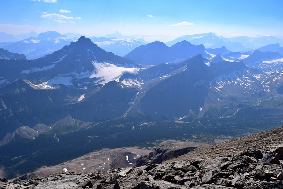 My favorite part of the summit panorama was this view looking west. I could even see Mount Columbia, although it is hard to pick out in this small photo.