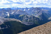 I was amazed at how far reaching the views were from Cornwall. The farthest visible peak in this shot is Mount Eon (just right of center). Mount Assiniboine was visible on other parts of this trip.