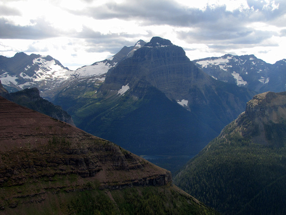 The mountains just across the border in Glacier National Park were incredible, especially Kinnerly Peak.