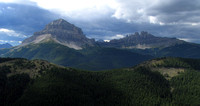 Here is a panorama of Crowsnest and Seven Sisters which illustrates their similar strata.